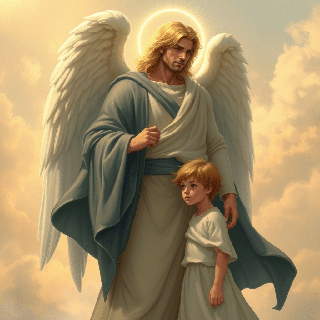 Les enfants ressentent naturellement la présence des anges, guidés par l’innocence et la lumière divine.